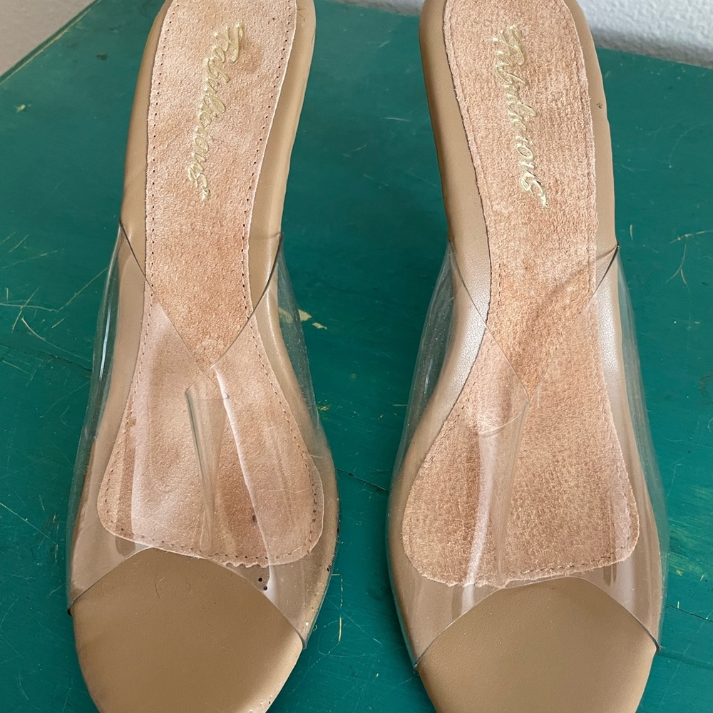 Fabulicious Clear pvc high heels